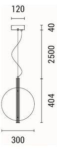 LED Luster na lanku LED/12,6W/230V 3000K