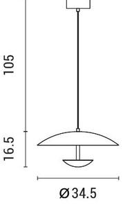 LED Luster na lanku LED/7W/230V 3000K pr. 34,5 cm
