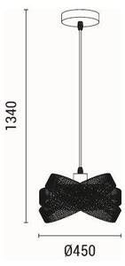 Luster na lanku 1xE27/40W/230V čierna