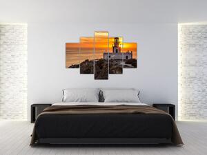 Obraz majáka pri západe slnka (150x105 cm)