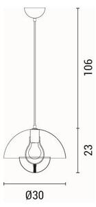 Luster na lane JARDEN 1xE27/15W/230V sivý