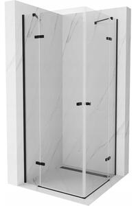 Mexen Roma Duo sprchová kabína, kyvné dvere 100 x 100 cm, transparentnéné, čierna - 854-100-100-70-00-02