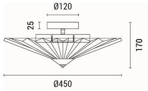 Stropné svietidlo 5xE14/15W/230V šedá