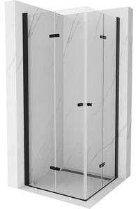 Mexen Lima Duo sprchová kabína, skladacie dvere 90 x 90 cm, transparentnéné, čierna - 856-090-090-70-00-02
