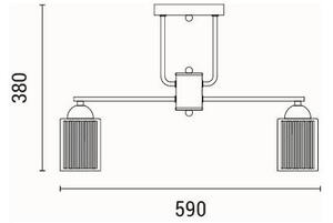 Prisadený luster 5xE27/60W/230V