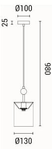 Luster na lanku 1xE14/15W/230V