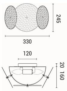 Nástenné svietidlo 2xE14/40W/230V