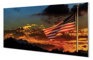 Nástenný panel  vlajka USA 100x50 cm