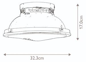 Hinkley HK-AMELIA-F-M-RB - Stropné svietidlo AMELIA 2xE27/40W/230V čierna/bronzová