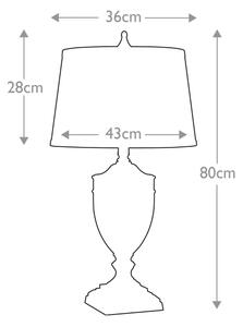 Quoizel QZ-DENNISON-PN - Stolná lampa DENNISON 1xE27/60W/230V lesklý chróm