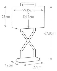 Elstead CROSS-TL - Stolná lampa CROSS 1xE27/60W/230V zlatá/modrá