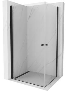 Mexen Pretoria Duo sprchová kabína, kyvné dvere 80 x 70 cm, transparentnéné, čierna - 852-080-070-70-00-02