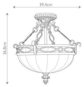 Feiss FE-DRAWING-ROOM-SFC - Prisadený luster DRAWING ROOM 2xE27/60W/230V
