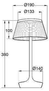 Aluminor La Petite Lampe stolná LED lampa, červená