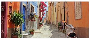 Obraz ulice na Sardínii (120x50 cm)