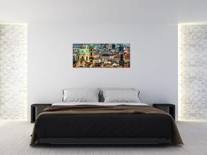 Obraz - Panorama Prahy (120x50 cm)