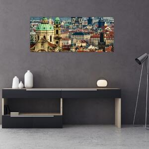 Obraz - Panorama Prahy (120x50 cm)