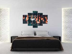 Obraz stádo plameniakov (150x105 cm)