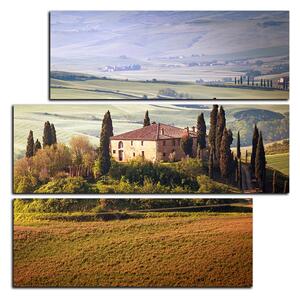 Obraz na plátne - Talianská venkovská krajina - štvorec 3156D (75x75 cm)