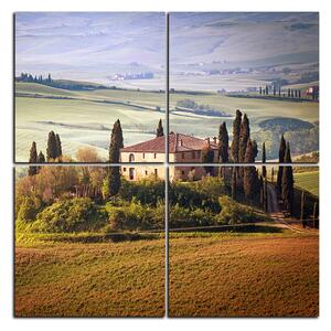 Obraz na plátne - Talianská venkovská krajina - štvorec 3156E (60x60 cm)