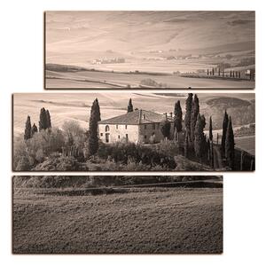 Obraz na plátne - Talianská venkovská krajina - štvorec 3156QD (75x75 cm)