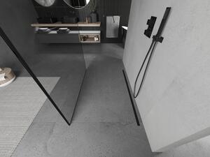 Mexen Kioto voľne stojaca sprchová stena 100 x 200 cm, transparentnéné/čierny vzor 8 mm, čierna - 800-100-002-70-70