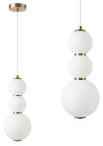 Toolight Toolight, LED závesné svietidlo, 15cm, 14W, 3000K, 2000lm, LHJ113-3CP, zlatá matná/biela, OSW-03252