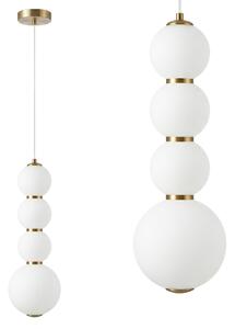 Toolight Toolight, LED závesné svietidlo, 15cm, 17W, 3000K, 2500lm, LHJ114-4CP, zlatá matná, OSW-08810