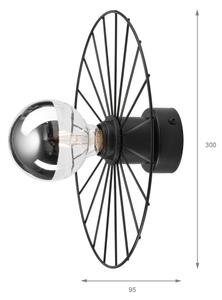 Nástenné svietidlo MONTANA 1xE27/15W/230V pr. 30 cm čierna