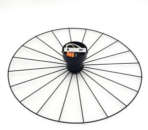 Nástenné svietidlo MONTANA 1xE27/15W/230V pr. 45 cm čierna