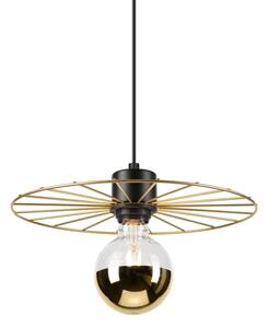 Luster na lanku MONTANA 1xE27/15W/230V pr. 30 cm zlatá/čierna