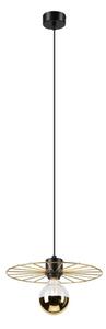 Luster na lanku MONTANA 1xE27/15W/230V pr. 30 cm zlatá/čierna