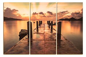 Obraz na plátne - Krásny západ slnka nad jazerom 1164FB (150x100 cm)