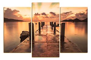 Obraz na plátne - Krásny západ slnka nad jazerom 1164FC (120x80 cm)