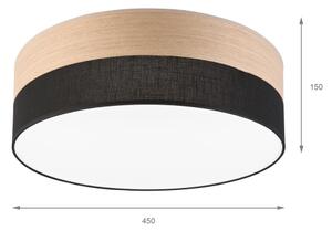 LED Stropné svietidlo SIRJA WOOD LED/36W/230V pr. 45 cm čierna/dub