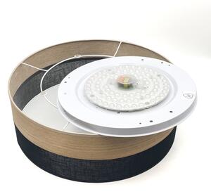 LED Stropné svietidlo SIRJA WOOD LED/36W/230V pr. 45 cm čierna/dub
