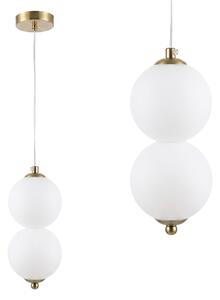 Toolight Toolight, LED závesné svietidlo, 10cm, 7W, 3000K, 1000lm, LHJ117-2CP, zlatá matná, OSW-03253