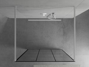 Mexen Kioto voľne stojaca sprchová stena 100 x 200 cm, transparentnéné/čierny vzor 8 mm, biela - 800-100-002-20-77