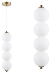 Toolight Toolight, LED závesné svietidlo, 10cm, 14W, 3000K, 2000lm, LHJ118-4CP, zlatá matná, OSW-03254