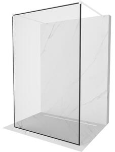 Mexen Kioto voľne stojaca sprchová stena 100 x 200 cm, transparentnéné/čierny vzor 8 mm, biela - 800-100-002-20-70