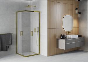 Mexen Rio štvorcová sprchová kabína 70 x 70 cm, inovať, zlatá - 860-070-070-50-30