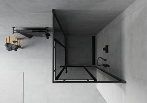 Mexen Rio štvorcová sprchová kabína 90 x 90 cm, grafitová čierna, čierna - 860-090-090-70-40