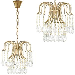 TooLight Křišťálový závěsný lustr APP1650-1CP zlatý