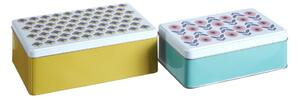 Dekoratívne kovové úložné boxy s vekom v súprave 2 ks Joni – Premier Housewares