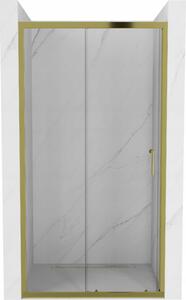 Mexen Apia posúvacie sprchové dvere 145 cm, transparentnéné, zlatá - 845-145-000-50-00