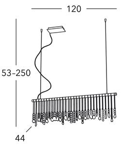 Kolarz 104.87.5 - Krištáľový luster na lanku STRETTA 7xG9/40W/230V lesklý chróm