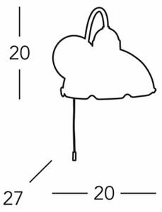 Kolarz 731.61.100 - Nástenná lampa NONNA 1xE27/75W/230V hnedá/jelene zelená