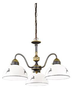 Kolarz 731.83.133 - Luster na reťazi NONNA 3xE27/75W/230V jelene šedá