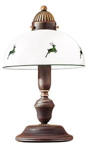 Kolarz 731.73.100 - Stolná lampa NONNA 1xE27/75W/230V hnedá/jelene zelená