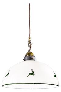 Kolarz 731.30.101 - Luster na lanku NONNA 1xE27/75W/230V pr. 30 cm jelene zelená
